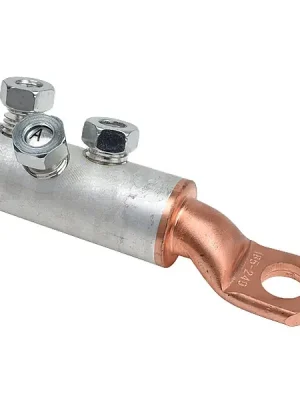 Značkový Tracon RA185-240CS16 Neizolované Cu-Al kabelové oko šroubovací s trhací hlavou 185-240mm2,3×M16