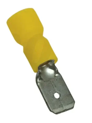 Tracon SCS6 Izolované Cu lisovací kolíky ploché, žluté 6,3×0,8mm, 6mm2 Autentický