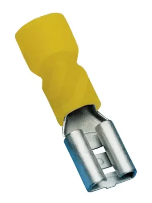 Nízká Cena Tracon SCSH6 Izolované Cu lisovací dutinky ploché,žluté 6,3×0,8mm, 6mm2
