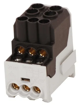 Nejlepší Volba Blok pro rozdělení fází ELEMAN UVB 100 L S, 1pól., 101A, 1000V 1003201 na DIN, černý