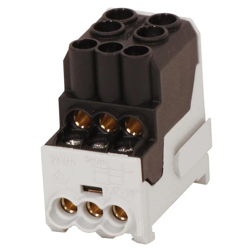 Nejlepší Volba Blok pro rozdělení fází ELEMAN UVB 100 L S, 1pól., 101A, 1000V 1003201 na DIN, černý