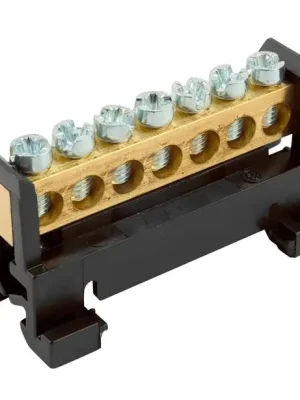 Můstek ELEMAN L 7 (svorkovnice 7x16mm2) nekrytý IP00, 63A černý, na DIN 1000084 Novinka