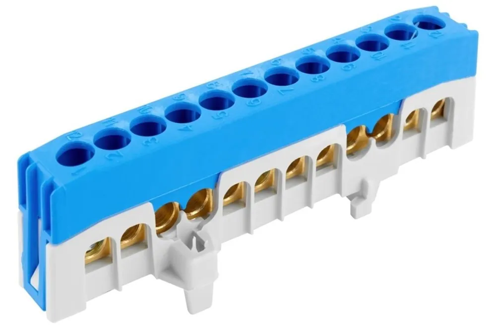Omezená Nabídka Můstek ELEMAN N 12-F2 (svorkovnice 12x16mm2) IP20, 63A modrý, na DIN 1001280
