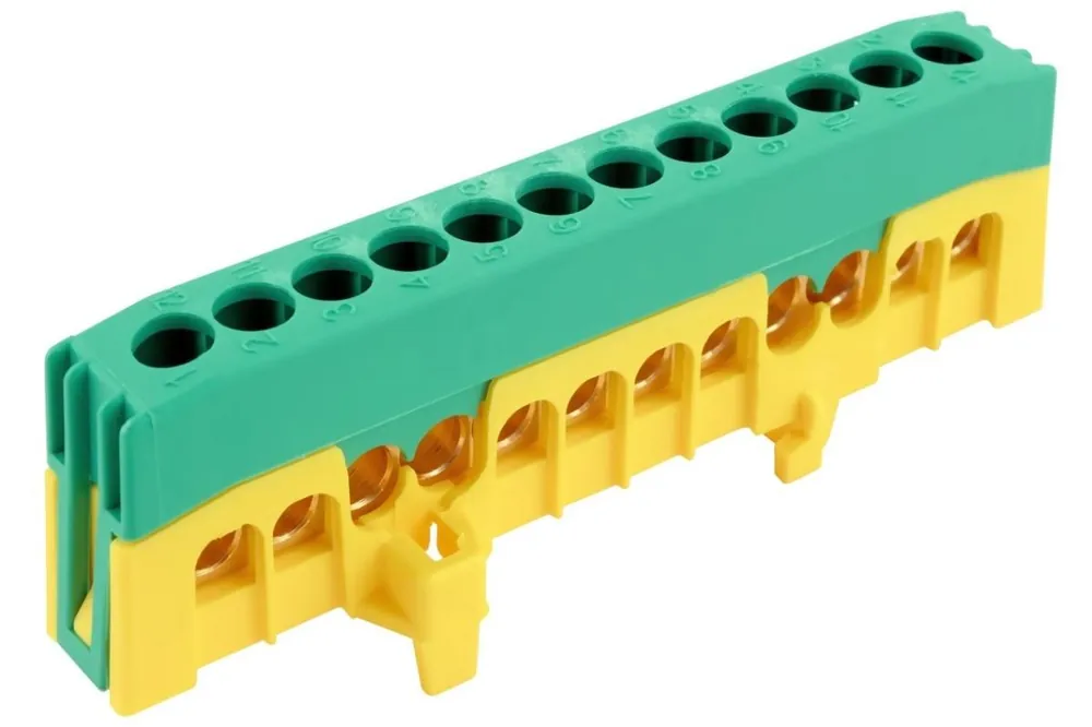 Oblíbený Můstek ELEMAN PE 12-F2 (svorkovnice 12x16mm2) IP20, 63A zeleno-žlutý, na DIN 1001310