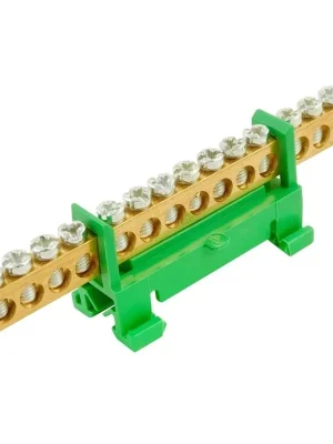 Top Prodej Můstek ELEMAN PE 15 (svorkovnice 15x16mm2) nekrytý IP00, 63A zelený, na DIN 1000010