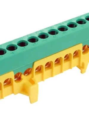 Pouze Dnes Můstek ELEMAN PE 15-F2 (svorkovnice 15x16mm2) IP20, 63A zeleno-žlutý, na DIN 1001320