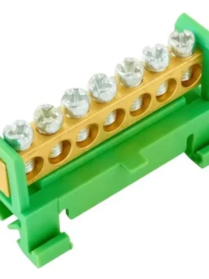 Můstek zemnící ELEMAN PE 7 (svorkovnice 7x16mm2) nekrytý IP00, 63A zelený, na DIN 1000012 Originální