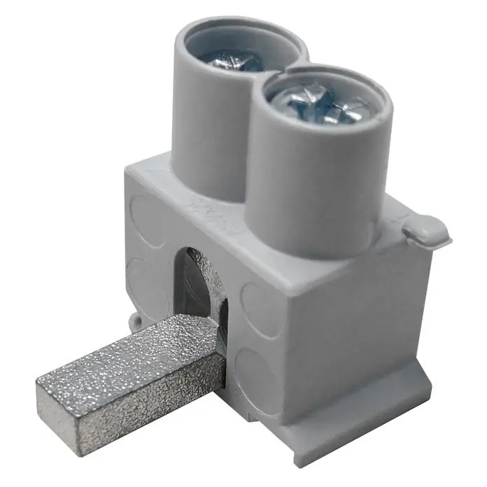 Vrácení Zdarma Svorka připojovací ELEMAN AS-2X25 SNK jazýček (kolík)pro Al/Cu vodiče 2x25mm2, 1modulová, šedá 1079503