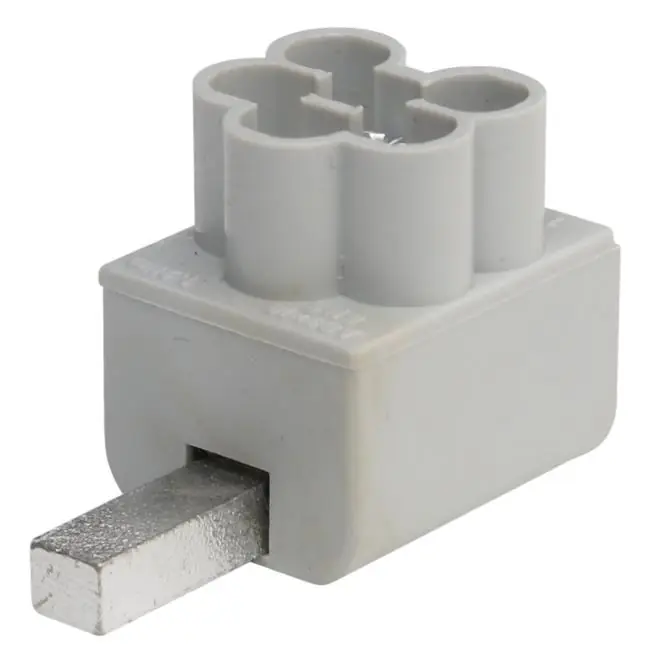 Svorka připojovací ELEMAN AS-3x16 SNS jazýček (kolík) pro Al/Cu vodiče 3x16mm2, 1modulová, šedá 1079501 Odeslání Ihned