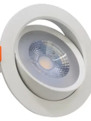 Tracon DLCOB9WW Podhledové kulaté LED svítidlo, polohovatelné, série DLCOB a 200-240 V, 50Hz, 9W, 3000K, 630lm, 38°, IP20, EEI=G Zlevněný