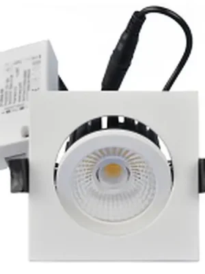 Autentický Tracon DLNCOBD5W Čtvercové podhledové LED svítidlo, otočitelné 230 V, 50Hz, 5W, 4000K, 510lm, 60°, IP65, EEI=F