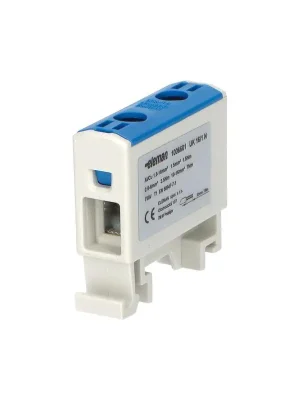 Originální ELEMAN SVORKA UK 16/1 A UNIVERZÁLNÍ 85A 1PÓL. AL/CU KRYTÁ MODRÁ NA DIN 1006601