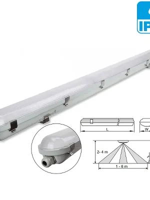 Tracon LVH1236 Prachotěsné LED svítidlo 230 VAC, 36 W, 5400 lm, 4000 K, IP65, IK08, EEI=D Novinka