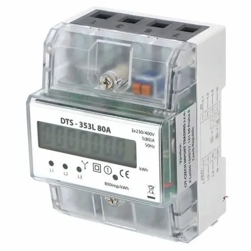 Odeslání Ihned ELEMAN ELEKTROMĚR DTS 353-L 80A, 4,5MOD. LCD 3-FÁZ. 1-TAR. PODRUŽNÝ 1100883
