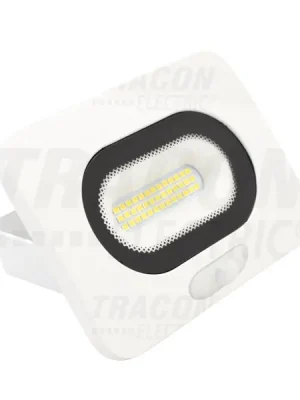 Nová Kolekce Tracon RSMDLFM10 SMD reflektor se snímačem pohybu, bílý 10W, 4000K, IP65, 220-240V AC, 800lm, 110°, 3-10m, EEI=G