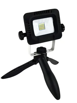 Tracon RSMDTRI10W Skládací stojanový přenosnýLED reflektor 180-240 VAC, 10W, IP44, 4000K, 3,7V 4400mAh, 800lm, Expresní Doručení
