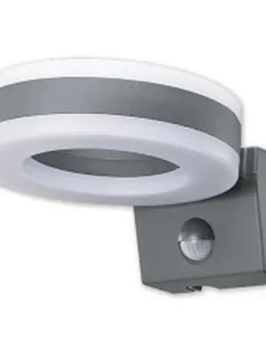 Tracon SLOMA20W Nástěnné svítidlo se snímačem pohybu, kulaté,antracit 230VAC,20W,1700lm,4500K,10s-5m,3-2000lx,9m,IP65,EEI=F Nejlepší Cena