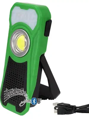 Tracon STLBT10W Akumulátorová ruční LED svítilna s reproduktorem Bluetooth 10/3W, 6000K, 3.7V 3000mAh, 500/180lm, 3,5h, Bluetooth 4.2 Cenově Výhodný
