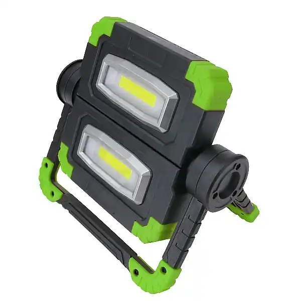 Tracon STLFL210W Akumulátorový montážní LED reflektor s funkcí, exter.akum. 20 W, 6500 K, 3,7 V, 5000 mAh, Li-Ion, 850 lm, 4 h, IP43 Aktuální