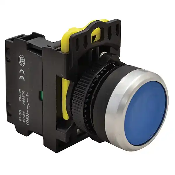 Tracon NYG3-B Klasické tlačítko, modré 1×NO, 5A/230V AC-15, IP65 Přímo Od Výrobce