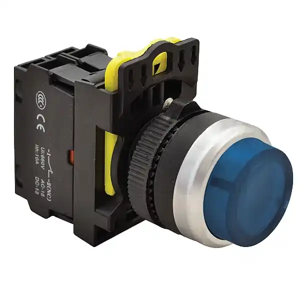 Nakupujte Hned Tracon NYG3-HLB Výstupní tlačítko, prosvětlené modré 1×NO, 5A/230V AC-15, IP65, LED 230V AC/DC