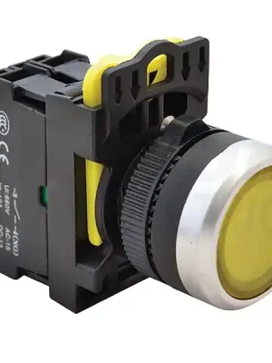 Tracon NYG3-LY Výstupní tlačítko, žluté 1×NO, 5A/230V AC-15, IP65, LED 230V AC/DC Nejlepší Cena