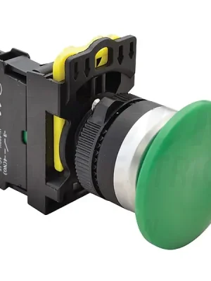 Tracon NYG3-MG Hřibové tlačítko, zelené 1×NO, 5A/230V AC-15, 40mm, IP65 Výhodná Nabídka