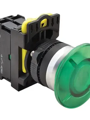 Tracon NYG3-MLG Hřibové tlačítko, zelené 1×NO, 5A/230V AC-15, 40mm, IP65, LED 230V AC/DC Ověřený