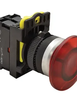 Tracon NYG3-MLR Hřibové tlačítko, červené 1×NC, 5A/230V AC-15, 40mm, IP65, LED 230V AC/DC Poslední Šance