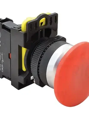 Tracon NYG3-MR Hřibové tlačítko, červené 1×NC, 5A/230V AC-15, 40mm, IP65 Výhodná Nabídka