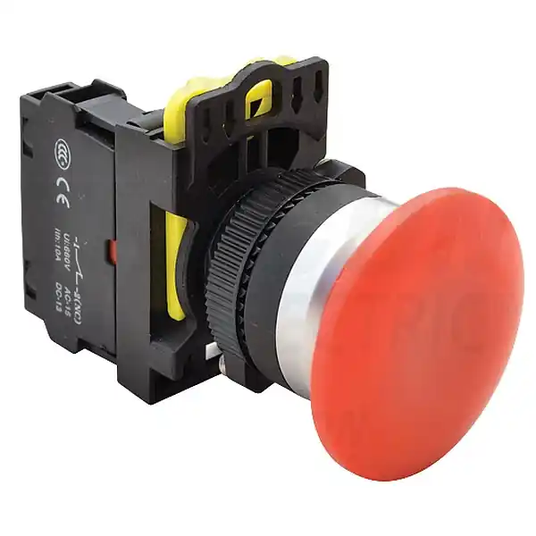 Tracon NYG3-MR Hřibové tlačítko, červené 1×NC, 5A/230V AC-15, 40mm, IP65 Výhodná Nabídka