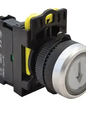 Tracon NYG3-P3 Tlačítko s popisembílé ( černá šipka ) 1×NO, 5A/230V AC-15, IP65 Omezená Nabídka