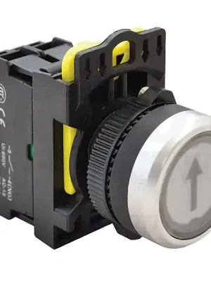 Tracon NYG3-P3L Tlačítko podsvětlené s popisembílé ( černá šipka ) 1×NO, 5A/230V AC-15, IP65, LED 230V AC/DC Cenově Výhodný