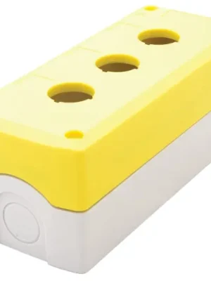 Tracon NYGD-3YE Krabicová sestava k tlačítkům žlutá, 3 d=22,5, IP65, 2×PG-13,5 Autentický