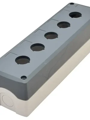Akční Nabídka Tracon NYGD-5GR Krabicová sestava k tlačítkům šedá, 5 d=22,5, IP65, 2×PG-13,5
