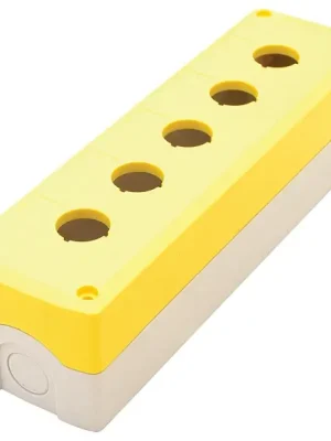 Tracon NYGD-5YE Krabicová sestava k tlačítkům žlutá, 5 d=22,5, IP65, 2×PG-13,5 Ověřený