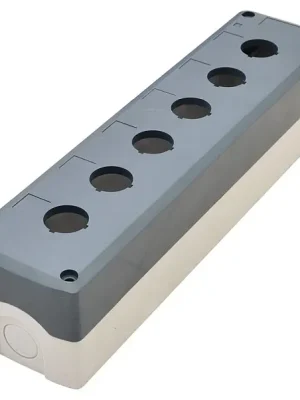 Tracon NYGD-6GR Krabicová sestava k tlačítkům šedá, 6 d=22,5, IP65, 2×PG-13,5 Sleva