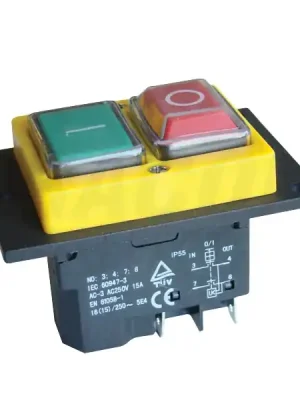Tracon SSTM-02 Bezpečnostní tlačítko, základní provedení 4PIN, 230VAC, 12A/AC3, IP54, 6,3×0,8 Víkendová Akce
