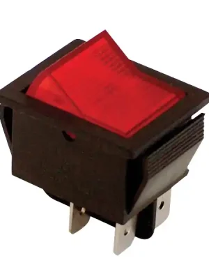 Akční Nabídka Tracon TES-41 Kolébkový vypínač, ON-OFF, 2-polohový, červený, podsvetl. 16(6)A, 250V AC