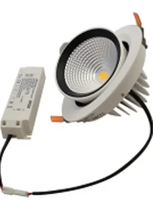 Nízká Cena Tracon DLCOBA35WW Podhledové kulaté LED svítidlo, polohovatelné, série DLCOB a 230 V, 50 Hz, 35 W, 3250 lm, 2700 K, EEI=F