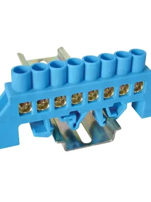 Tracon NPE-B8-8 Můstek na neutrální vodiče (N), izolovaný, modrý 230/400VAC, 100A, 8×12mm, 8P, IP20 Vrácení Zdarma