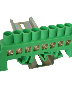 Tracon NPE-G8-8 Můstek na ochranné vodiče (PE) izolovaný, zelený 230/400VAC, 100A, 8×12mm, 8P, IP20 Tovární Cena
