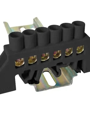 Nejlepší Cena Tracon NPE-BK8-6 Můstek na neutrální a ochranné vodiče (N/PE), černý 230/400VAC, 100A, 8×12mm, 6P, IP20