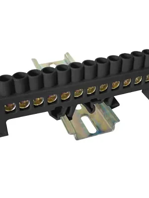 Nakupujte Hned Tracon NPE-BK8-12 Můstek na neutrální a ochranné vodiče (N/PE), černý 230/400VAC, 100A, 8×12mm, 12P, IP20
