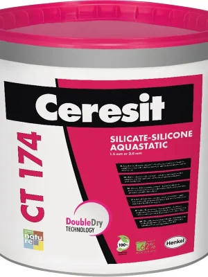 Novinka Omítka silikonsilikátová Ceresit CT 174 hlazená 1,5 mm 25 kg
