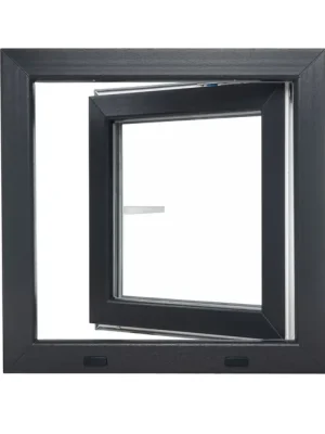 Okno plastové BRAVO OS1 RAL 7016/bílá levé 600×600 mm Nejprodávanější