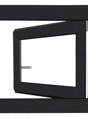 Expresní Doručení Okno plastové BRAVO OS1 RAL 7016/bílá pravé 900×900 mm