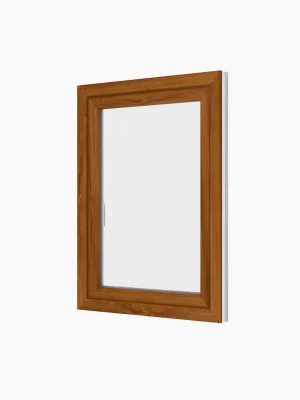Okno plastové BRAVO OS1 golden oak/white levé 600×900 mm Horká Nabídka