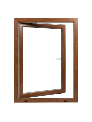 Okno plastové BRAVO OS1 golden oak/white pravé 900×1 200 mm Pouze Dnes