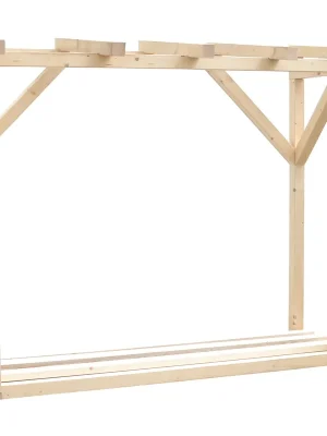Výprodej Dřevník ke zdi s pultovou střechou 960×2 120×2 470 mm